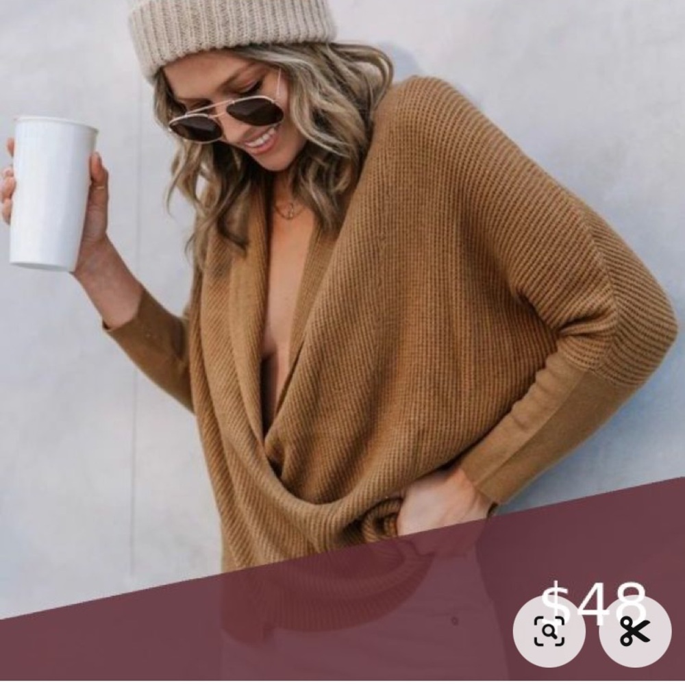 Lovestitch Glow Up Cross front Sweater
